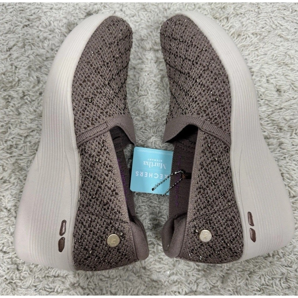 Skechers Martha Stewart Pier-Lite Reflection Slip-On Wedge Shoes Size 8 Brown - Picture 9 of 13